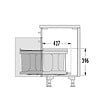 HAILO - Poubelle de cuisine coulissante encastrable sous évier 20L Hailo Solo Automatique - vignette