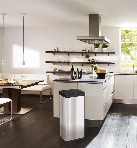 HAILO - Poubelle de cuisine grand volume 52L Hailo Big-Box Swing XL Coloris - Blanc - large