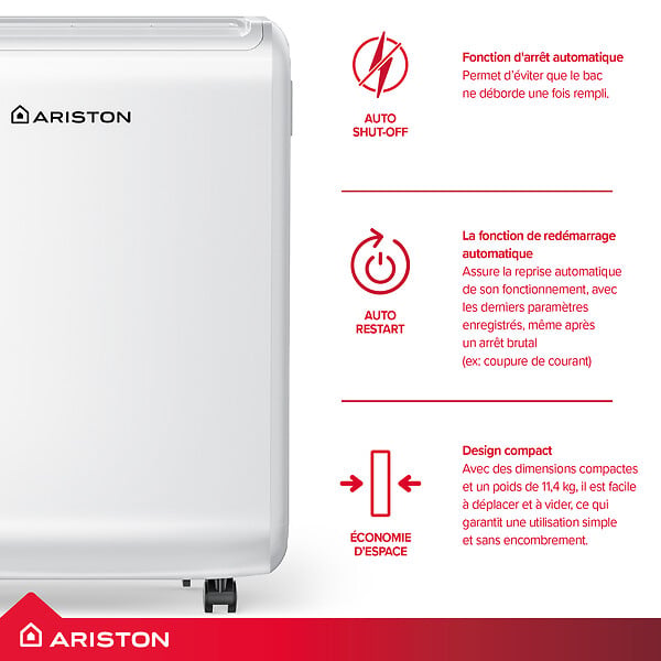 ARISTON - Déshumidificateur 10l/jour - Ariston DEOS EVO 10 - large