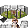 TECTAKE - Enclos pour chien modulable gris - vignette