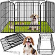 TECTAKE - Enclos pour chien 125 x 85 x 70 cm gris - vignette