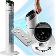 TECTAKE - Ventilateur colonne 90 cm blanc - vignette