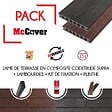 MCCOVER - PACK 1 m² lame de terrasse composite coextrudé Supra avec ACCESSOIRES 3600 x 145 x 23 mm Acajou, ep.23 mm, l.14,5 cm, L.360 cm - vignette