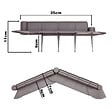 TIMBELA - Bordure De Jardin Décorative En Plastique Marron - 10 M De Long X 6 Cm De Haut - vignette