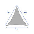 HESPERIDE - Voile d'ombrage triangulaire "Curacao" blé 3 x 3 x 3m en polyester - vignette