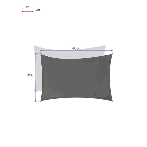 HESPERIDE - Voile d'ombrage rectangulaire 3 x 4 m Curacao - Emeraude - Hespéride - large