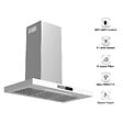 CIARRA - Hotte Connectée 90cm 650 m3/h App contrôle et Tactile Booster Fonction Verre Blanc CD9102W - vignette