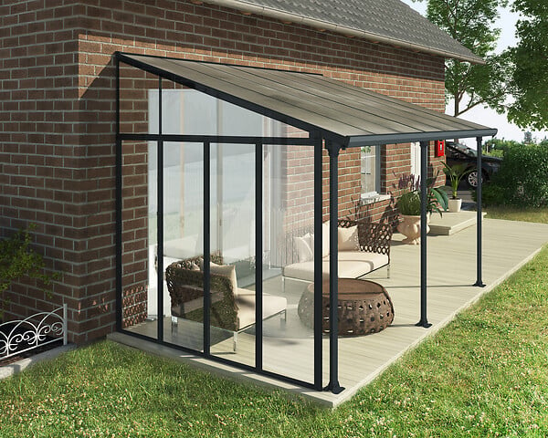 CANOPIA - Canopia Paroi latérale pour pergola 3 m Grise - large