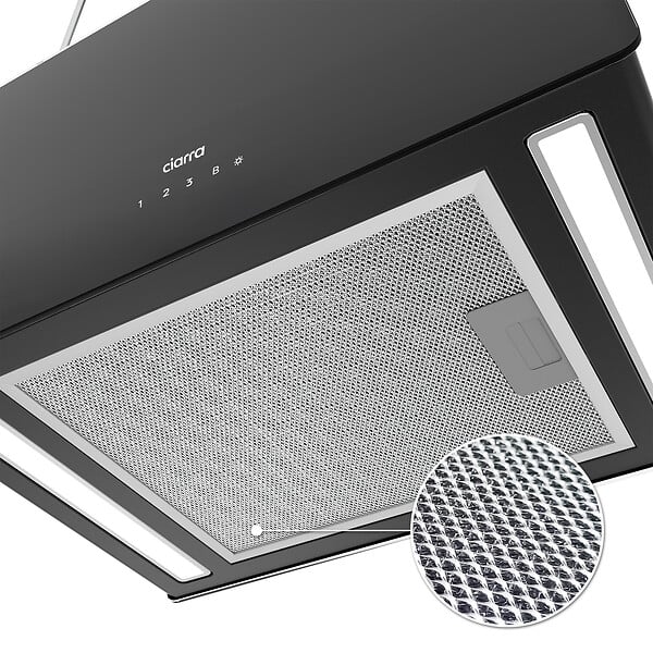 CIARRA - Hotte Ilot Tactile APP Contrôle 700m³/h Clasee A+++ Booster Noir CD4850B - large