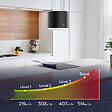 CIARRA - Hotte Ilot Central Rond 550m3/h APP Contrôle Fonction Booster Noir CD4838B - vignette
