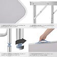 TECTAKE - Table pliante de camping en aluminium 75 x 55 x 68 cm gris - vignette