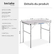 TECTAKE - Table pliante de camping en aluminium 75 x 55 x 68 cm gris - vignette