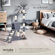 TECTAKE - Arbre à chat DOMINIQUE 142 cm gris - vignette