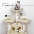 TECTAKE - Arbre à chat BARNEY 170 cm beige - vignette