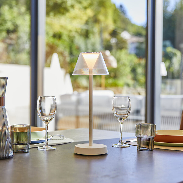 LUMISKY - Lampe de table sans fil BEVERLY blanc H34cm - large