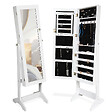 TECTAKE - Armoire à bijoux avec miroir blanc - vignette