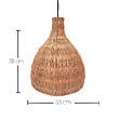 LUMISKY - Suspension Extérieure Rotin Beige H38cm Câble 5m - vignette
