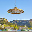 LUMISKY - Suspension Extérieure Herbe Marine Beige D70cm Câble 5m - vignette