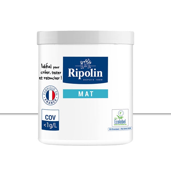 RIPOLIN - Testeur de peinture Esprit Déco - Blanc Mat - 75ml - large