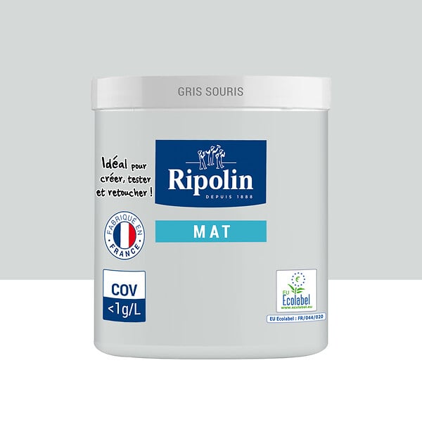 RIPOLIN - Testeur Peinture Esprit Déco Gris Souris Mat 75ml - large