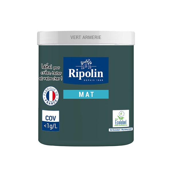 RIPOLIN - Peinture mate échantillon Vert Armerie - 0.075 L - large