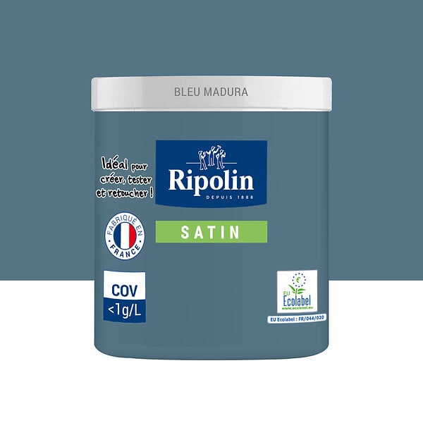 RIPOLIN - Testeur peinture Bleu Madura Satin - 75ml - large
