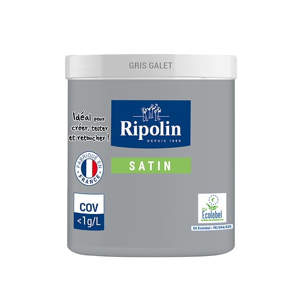 RIPOLIN - Testeur Peinture RIPOLIN Esprit Déco Gris Galet Satin 75Ml - large
