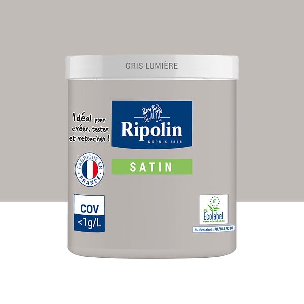 RIPOLIN - Testeur peinture - Esprit Déco Gris Lumière - 75ml - large