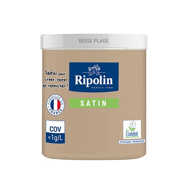 RIPOLIN - Testeur peinture RIPOLIN murs boiseries beige plage satin 0,075L - large