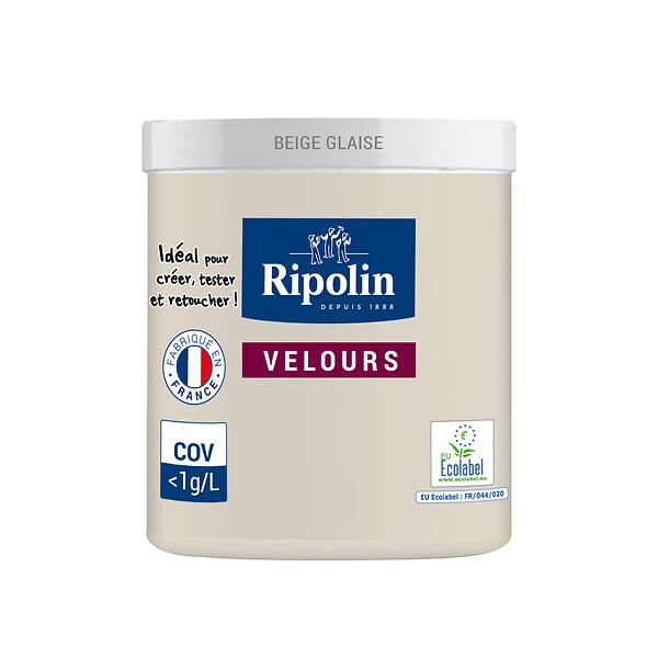 RIPOLIN - Testeur peinture velours - Beige Glaise - 0,075L - large