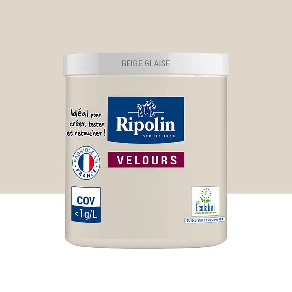 RIPOLIN - Testeur peinture velours - Beige Glaise - 0,075L - large