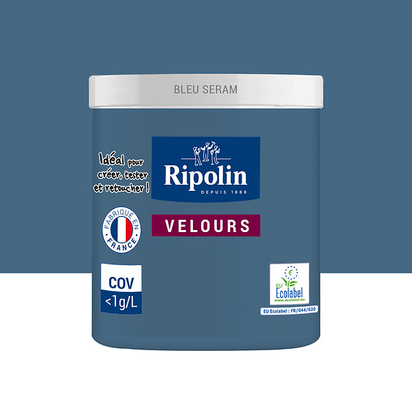 RIPOLIN - Testeur peinture RIPOLIN velours bleu seram 0,075L - large