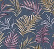 AS CREATION - Papier peint palmettes fond bleu - L.10.05xl.0.53m - vignette