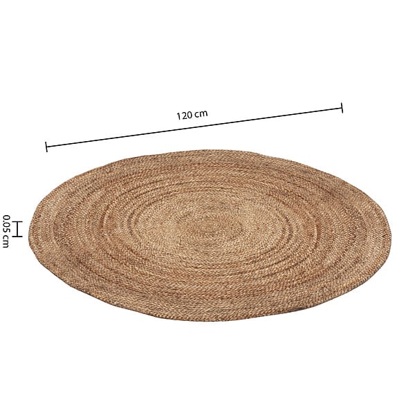 ATMOSPHERA - Tapis rond en jute naturel D120 - Beige - Diam.120cm - large