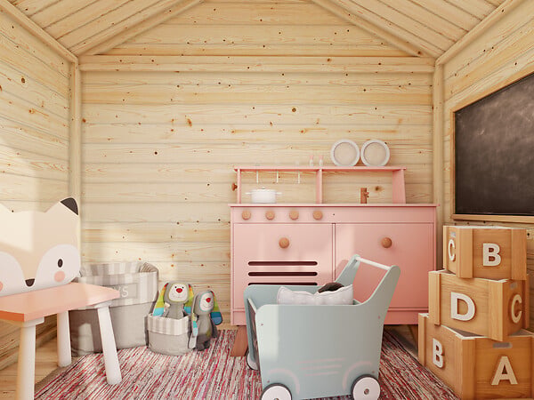 PALMAKO - Cabane sur pilotis Toby bois épicéa - L.212xH.286,5xP.281cm - large