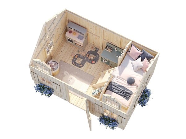 PALMAKO - Maisonnette enfant Marie - Bois - 5.4m2 - large
