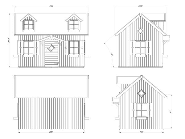 PALMAKO - Maisonnette enfant Marie - Bois - 5.4m2 - large