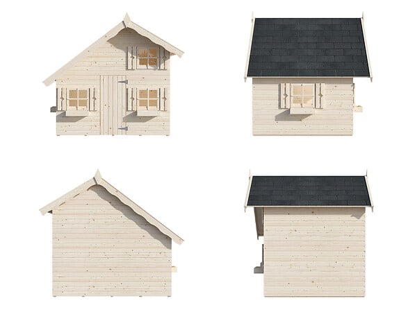 PALMAKO - Cabane de jeux enfants Tom en bois avec mezzanine - Palmako - 3,8m² - large