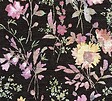 AS CREATION - Papier peint intissé floral fond noir - 10,05m x 0,53m - vignette