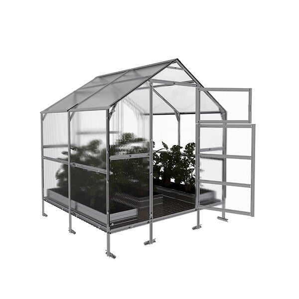 KLASIKA GREENHOUSES - Serre de jardin KLASIKA BERNARD 2,35 x 2 m (4,7 m²), 6 mm avec revêtement en polycarbonate - large