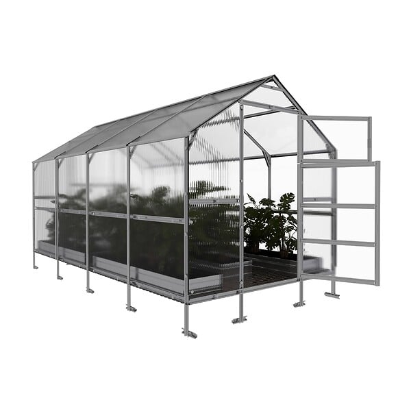 KLASIKA GREENHOUSES - Serre de jardin KLASIKA BERNARD 2,35 x 4 m (9,4 m²), 4 mm avec revêtement en polycarbonate - large