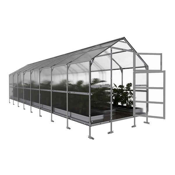 KLASIKA GREENHOUSES - Serre de jardin KLASIKA BERNARD 2,35 x 8 m (18,8 m²), 4 mm avec revêtement en polycarbonate - large