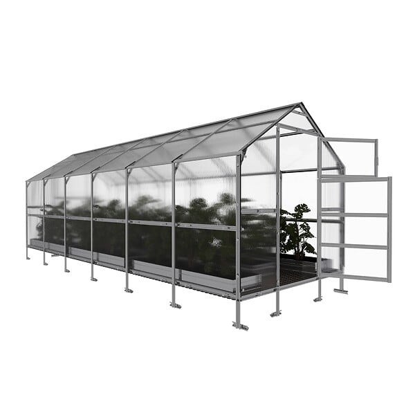 KLASIKA GREENHOUSES - Serre de jardin KLASIKA BERNARD 2,35 x 6 m (14,1 m²), 6 mm avec revêtement en polycarbonate - large