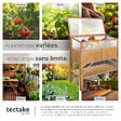 TECTAKE - Carré Potager de jardin sur Pied Surélevé avec étagère + Châssis de jardin 119x57x124cm marron - vignette