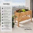 TECTAKE - Potager sur pied en bois de pin marron avec étagère de rangement extérieur 119x57x90 cm - vignette