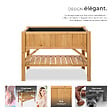 TECTAKE - Potager sur pied en bois de pin marron avec étagère de rangement extérieur 119x57x90 cm - vignette