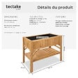 TECTAKE - Potager sur pied en bois de pin marron avec étagère de rangement extérieur 119x57x90 cm - vignette