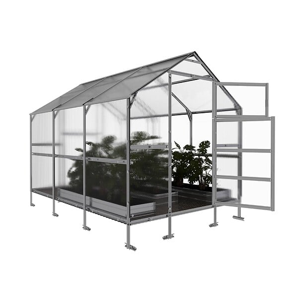 KLASIKA GREENHOUSES - Serre de jardin KLASIKA BERNARD 2,35 x 3 m (7,05 m²), 4 mm avec revêtement en polycarbonate - large