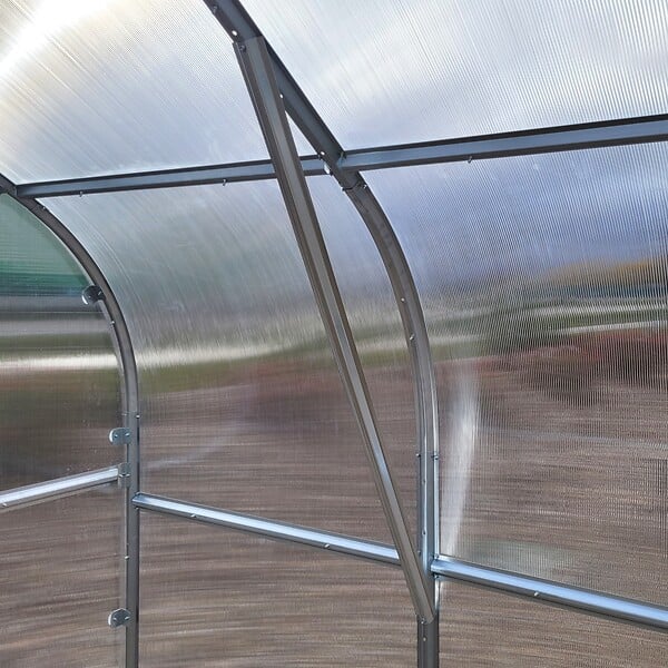 KLASIKA GREENHOUSES - Serre de jardin KLASIKA*DROP 20m2, 2,5m x 8m, 6 mm avec revêtement en polycarbonate - large