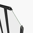 AICA SANITAIRE - AICA Verrière Atelier en aluminium noir mat L.63xH.108cm 2 verres transparents inclus, Verrière fixe kit de verrière et vitrage - vignette